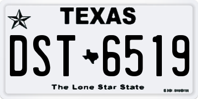 TX license plate DST6519
