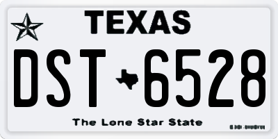 TX license plate DST6528
