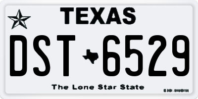 TX license plate DST6529