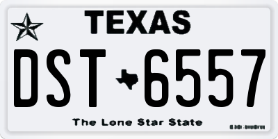 TX license plate DST6557