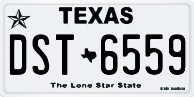 TX license plate DST6559