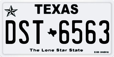 TX license plate DST6563