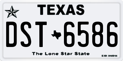 TX license plate DST6586