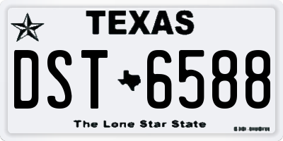 TX license plate DST6588