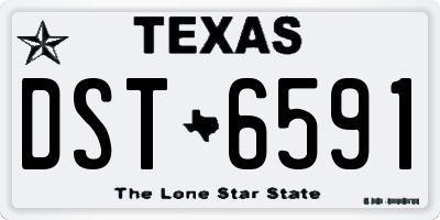 TX license plate DST6591