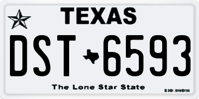 TX license plate DST6593