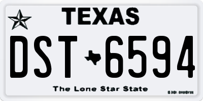 TX license plate DST6594