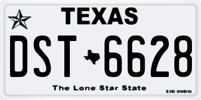 TX license plate DST6628