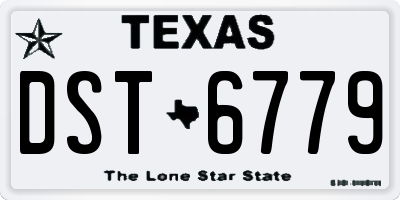 TX license plate DST6779