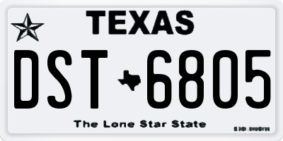 TX license plate DST6805