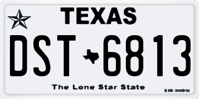 TX license plate DST6813
