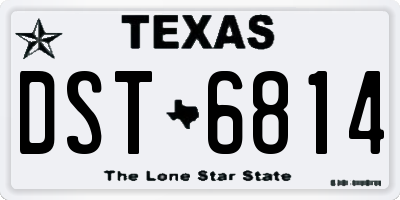 TX license plate DST6814