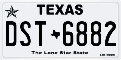 TX license plate DST6882