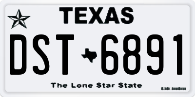 TX license plate DST6891