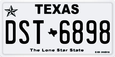 TX license plate DST6898