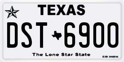 TX license plate DST6900