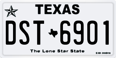 TX license plate DST6901