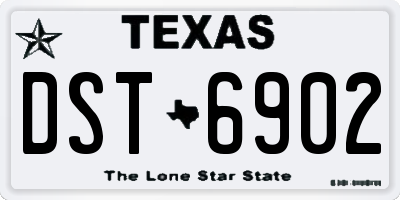 TX license plate DST6902