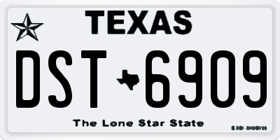 TX license plate DST6909