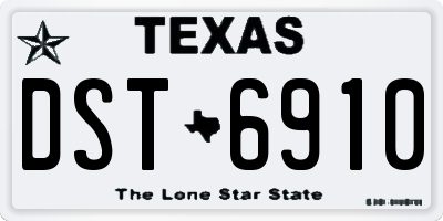 TX license plate DST6910