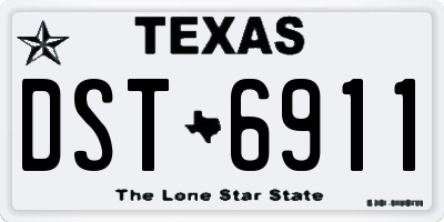 TX license plate DST6911
