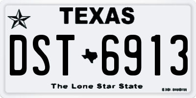 TX license plate DST6913