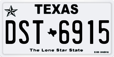 TX license plate DST6915