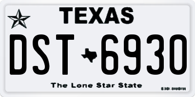 TX license plate DST6930