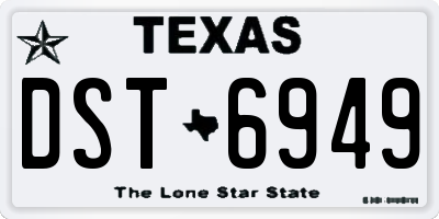 TX license plate DST6949