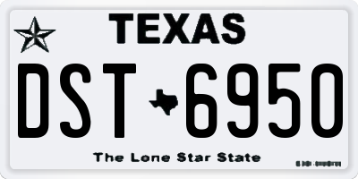 TX license plate DST6950