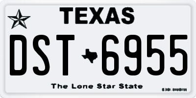 TX license plate DST6955
