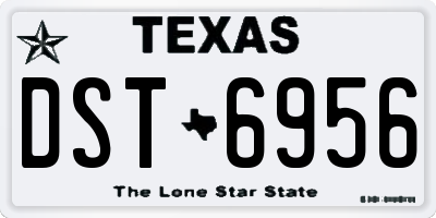 TX license plate DST6956