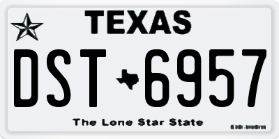 TX license plate DST6957