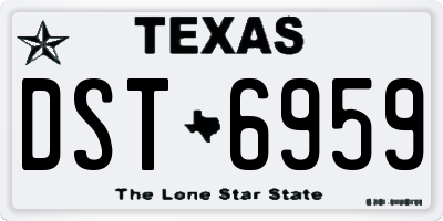 TX license plate DST6959