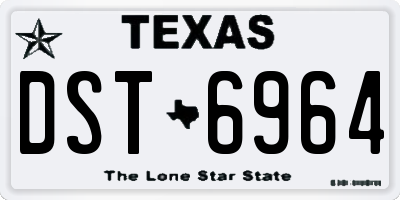 TX license plate DST6964
