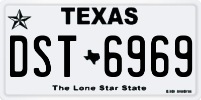 TX license plate DST6969