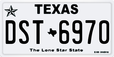 TX license plate DST6970