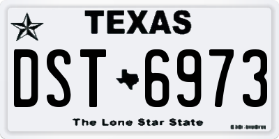 TX license plate DST6973