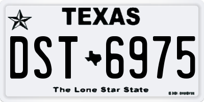 TX license plate DST6975