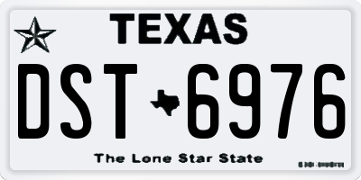 TX license plate DST6976