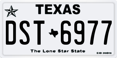 TX license plate DST6977