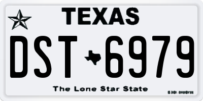 TX license plate DST6979