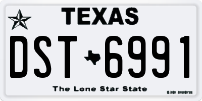 TX license plate DST6991