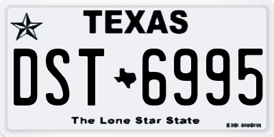 TX license plate DST6995