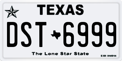 TX license plate DST6999