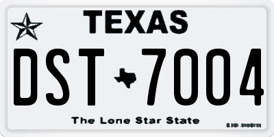 TX license plate DST7004