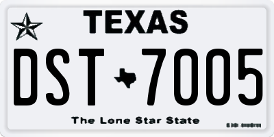 TX license plate DST7005