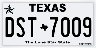 TX license plate DST7009