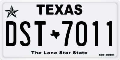 TX license plate DST7011