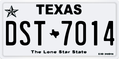 TX license plate DST7014